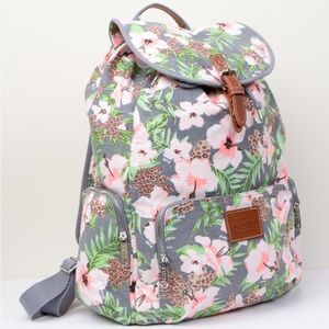 Victoria's Secret Tropical Cotton Canvas Backpack